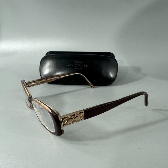 Coach Women's Eyeglasses Fionna 2010 Brown Rectangular Frame 49[]16 130 - Picture 7 of 12